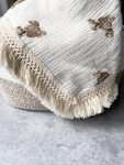 Blanket - Muslin Tassel - Bear Pattern