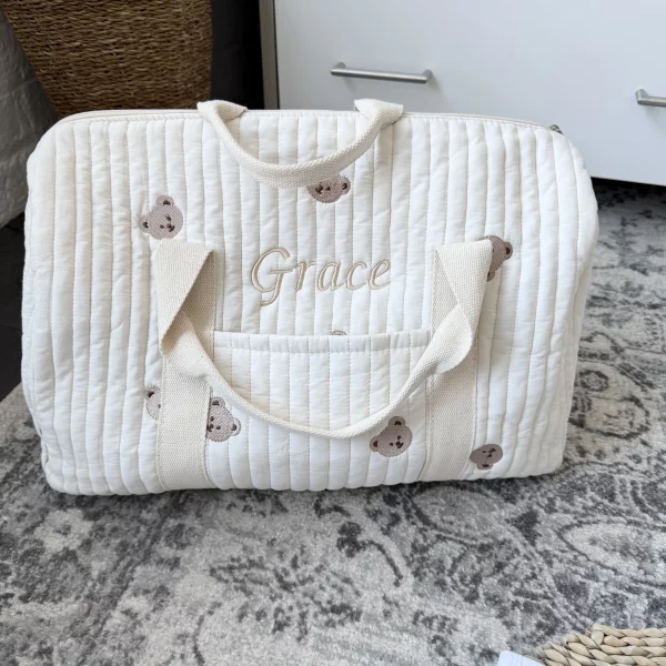 Maternity Overnight Bag - Bear Pattern