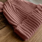 Knitted Sleep Suit, Hat & Booties Set - Organic Cotton