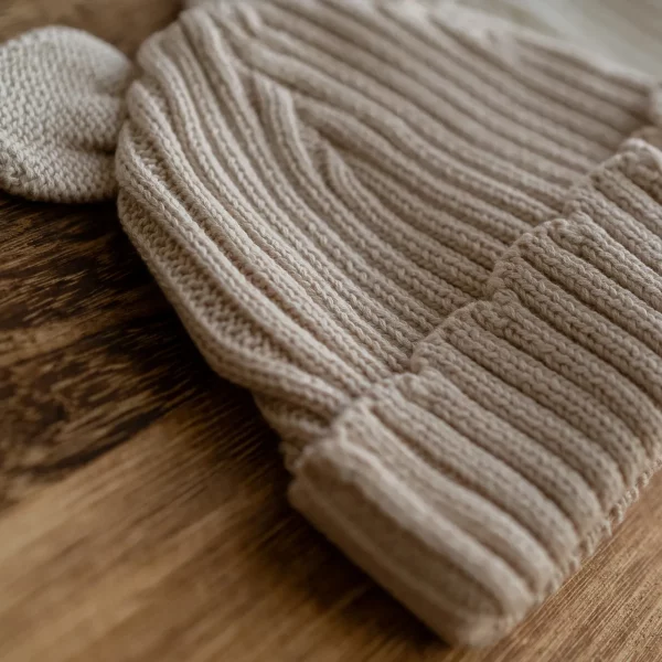 Knitted Teddy Bear Ear Hat